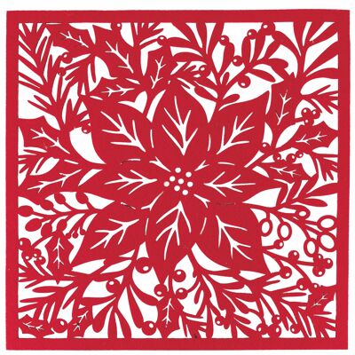 Square Christmas placemat in polyester, Xmas