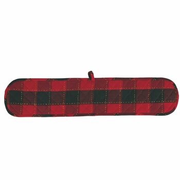 Gant de cuisine double Noël, tartan rouge 2