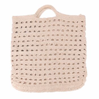 Sac baguette au crochet, 100% coton, double anse, Crochet 4