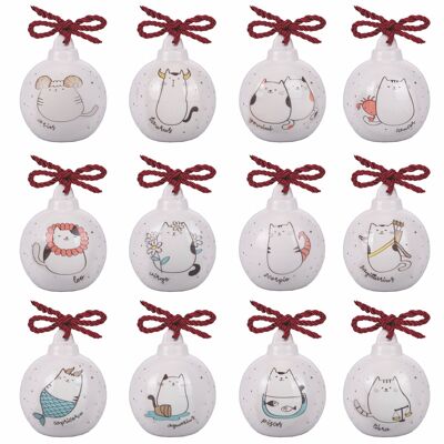 Ceramic Christmas bauble, Oroscocats