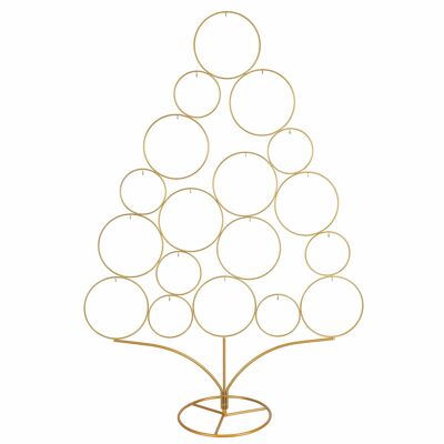 Albero di Natale in ferro h. 96 cm, 18 ganci, gold, XMas