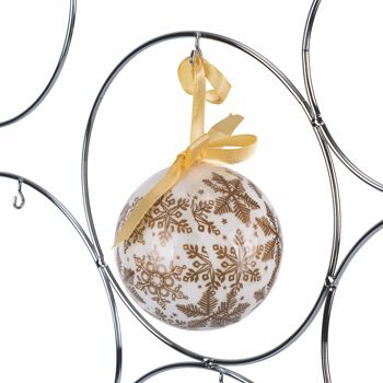 Sapin de Noël en fer h. 96 cm, 18 crochets, argent, XMas 4