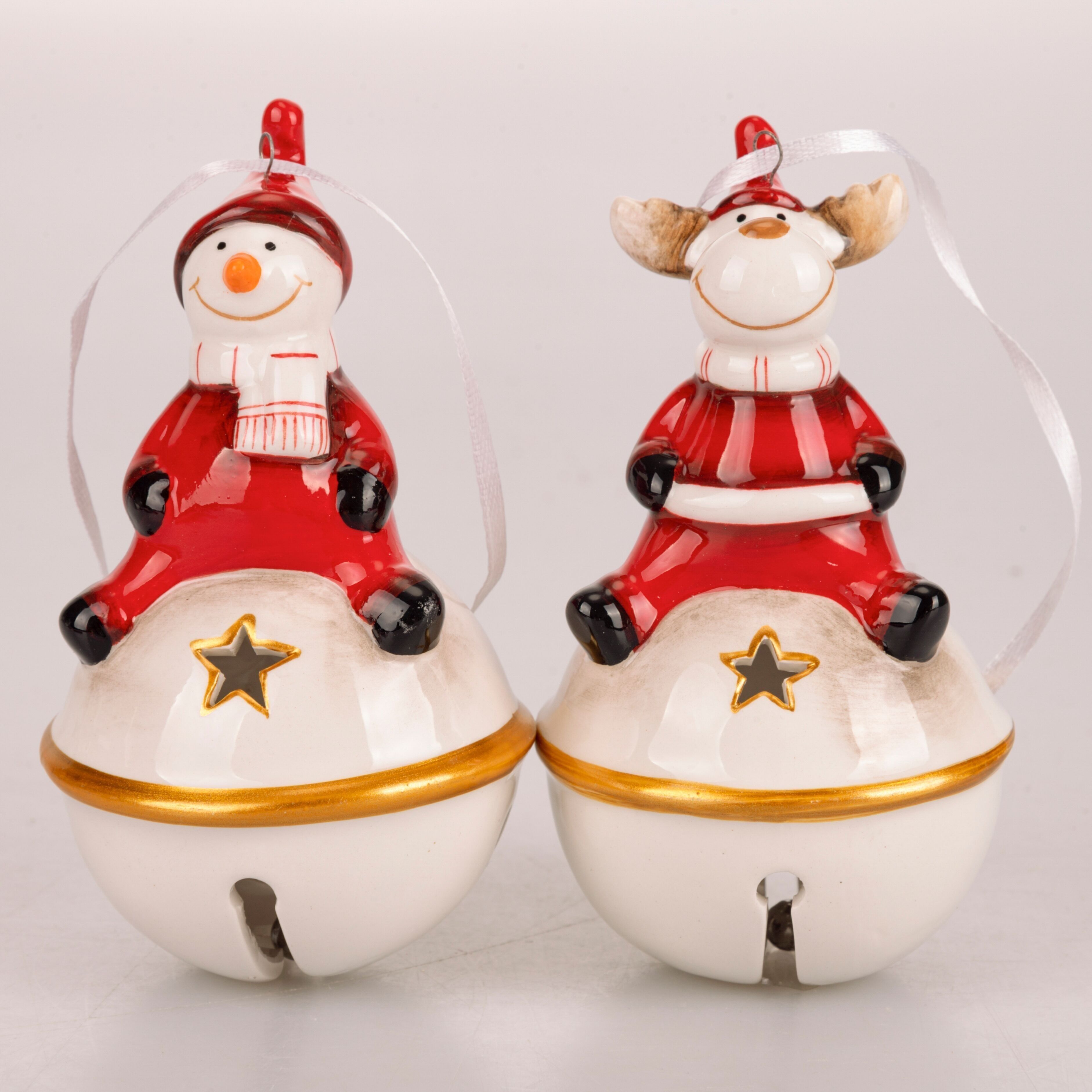 Keramik-Weihnachtshänger h. 12,3 cm, Weihnachten traditionell