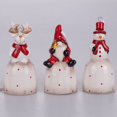 Appendino natalizio in ceramica h. 9,8 cm, Xmas Traditional