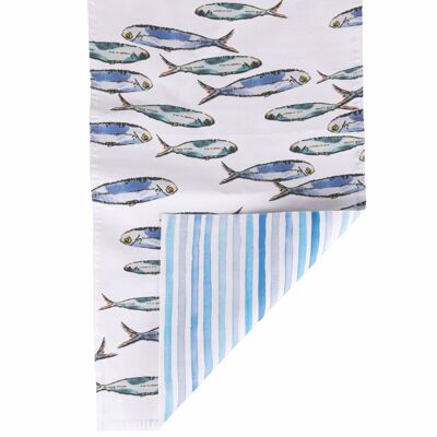 Double-sided runner 40x180 cm in 100% cotton, Paranza