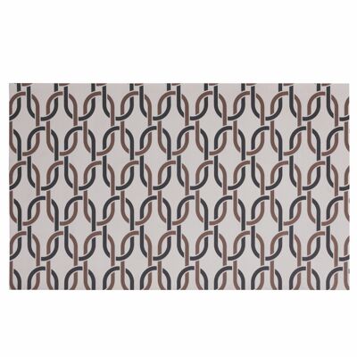 Tapis de cuisine en vinyle 60x100 cm cercles, antidérapant, Maukie