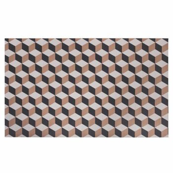 Tapis de cuisine en vinyle 60x100 cm cubes, antidérapant, Maukie 1