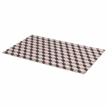 Tapis de cuisine en vinyle 60x100 cm cubes, antidérapant, Maukie 3