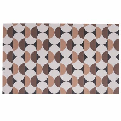 Tapis de cuisine en vinyle 60x100cm géométrique, antidérapant, Maukie
