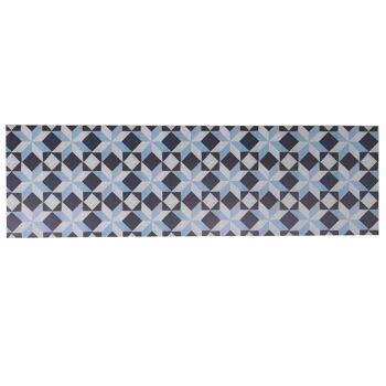 Tapis de cuisine en vinyle 60x200 cm bleu, Palladium 1