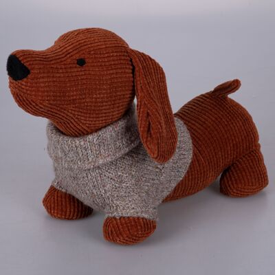 Dachshund doorstop with sweater 1 kg, Chalet