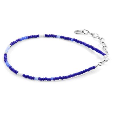 Blue - Blue Layla Silver and Miyoko Glass Bracelet