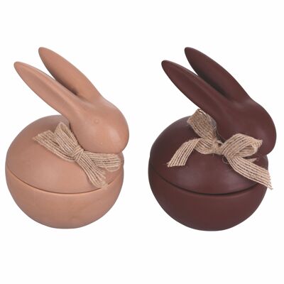 Contenitore coniglietto piccolo in ceramica, Dolce Pasqua