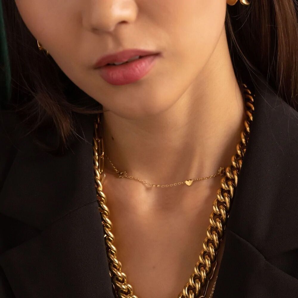 Collana Carley - nappe a forma di cuore, sole e stella