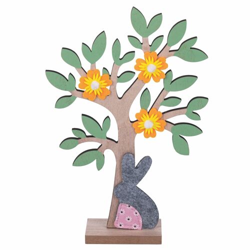 Albero di Pasqua in legno decorazioni in feltro, La Campagna