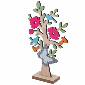 Sapin décoratif en bois, papillon en feutrine, La Campagne 2
