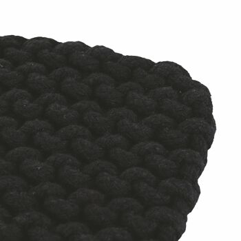 Napperon au crochet noir, 100% coton, Crochet 3