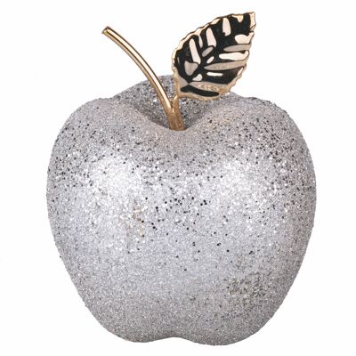 Pomme décorative en céramique Ø11x13,5cm, taille moyenne, Or