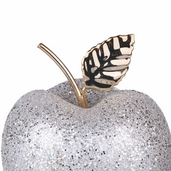 Pomme décorative en céramique Ø11x13,5cm, taille moyenne, Or 2