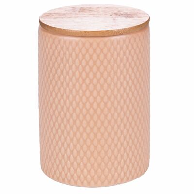 Pot en céramique 850 ml, rose, Formes Chocolat Clair