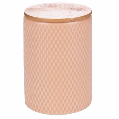 850 ml ceramic jar, pink, Light Chocolate Shapes