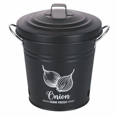 Onion bucket with iron lid, Ideas