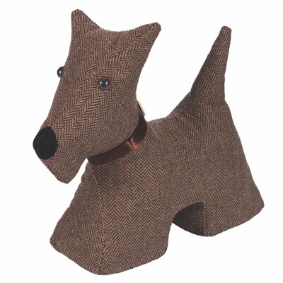 Butée de porte caniche marron 1 Kg polyester-sable, Chalet