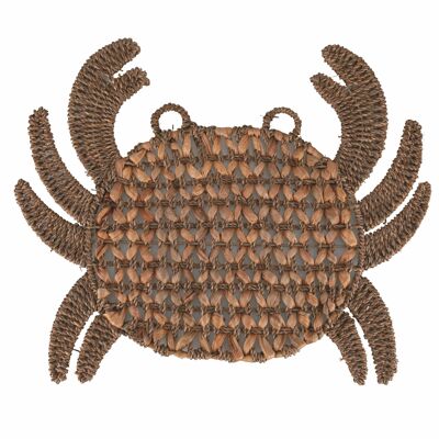 Crab placemat in natural fibre, Caribbean