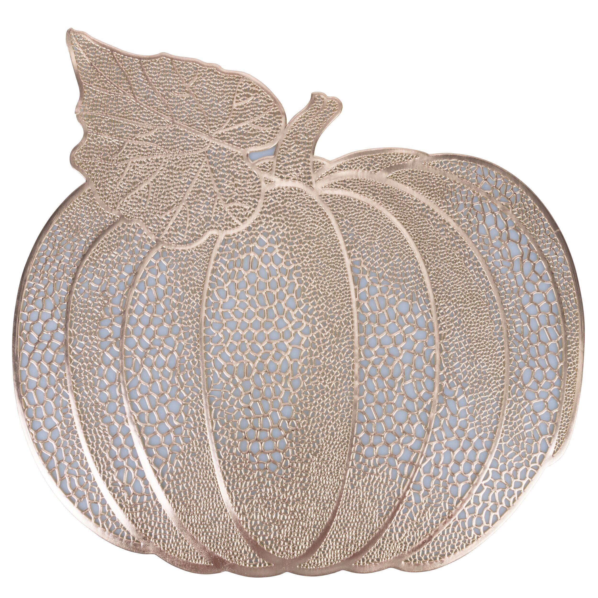Kürbis-Tischset 42x40 cm gold, Kürbis