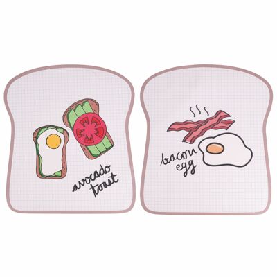 Toast placemat, Back to School