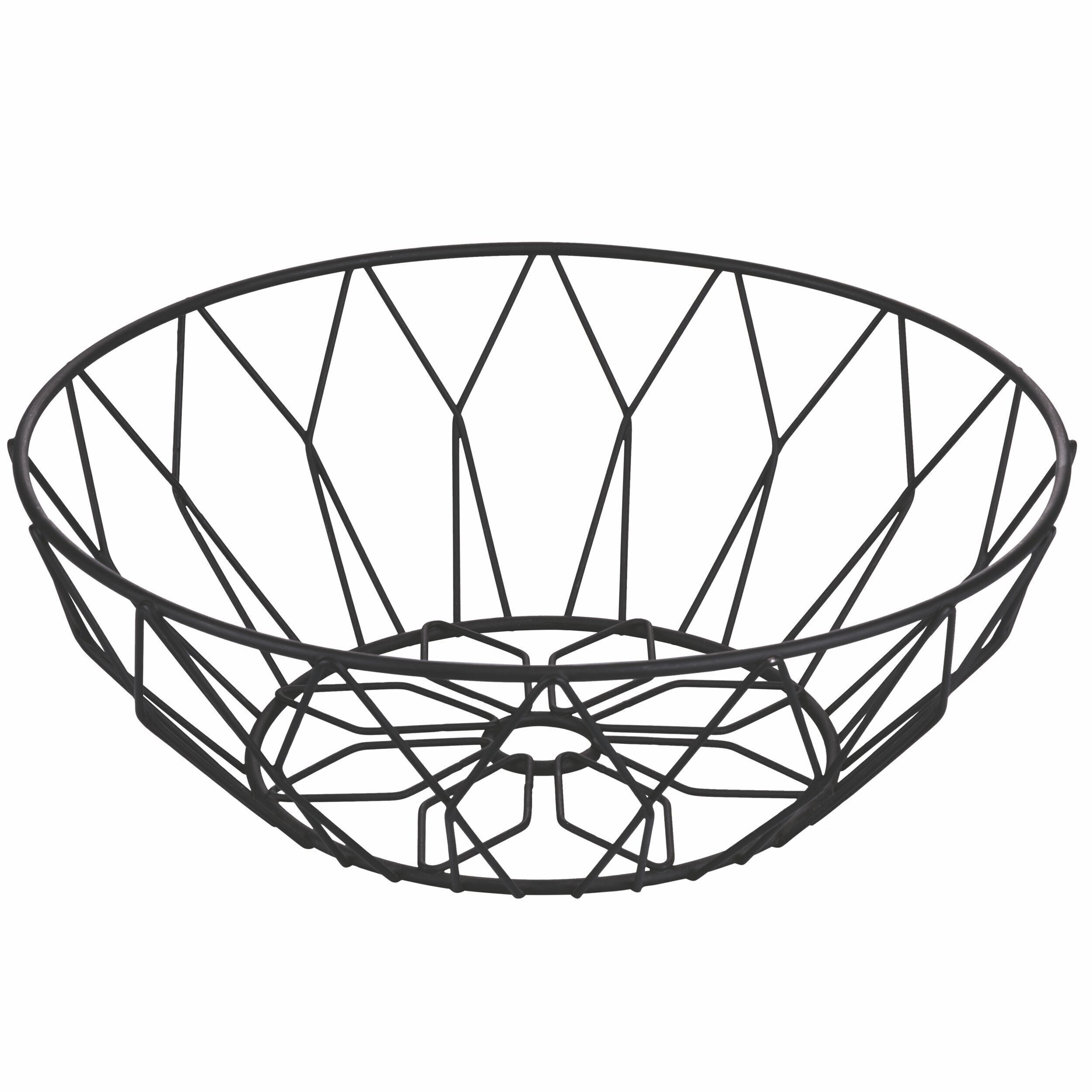 Schwarze Obstschale aus Metall Ø 27,5xh.9 cm, Die Küche
