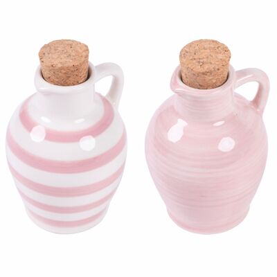 Mini burette Amphora 95 ml céramique rose, Masseria