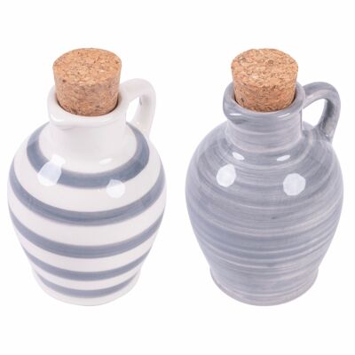 Amphora Mini-Menge 95 ml aus grauer Keramik, Masseria