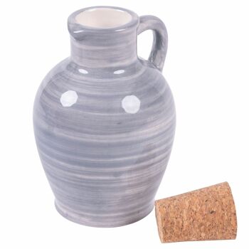 Mini burette Amphora 95 ml en céramique grise, Masseria 5