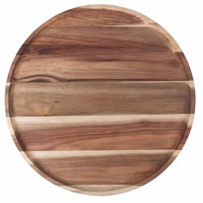 Tabla de cortar redonda de madera de acacia, Woody