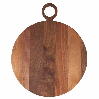 Round chopping board with acacia wood eyelet handle, Woody