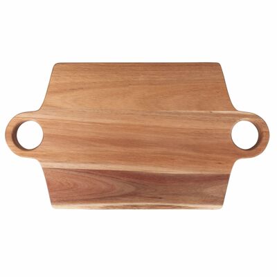 Rectangular cutting board with acacia wood handles, Woody