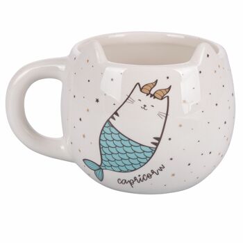 Tasse 400 ml avec soucoupe en céramique, Oroscocats Capricorne 3