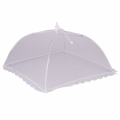 Paraguas alimentario de tela y acero inoxidable, 32x32 cm