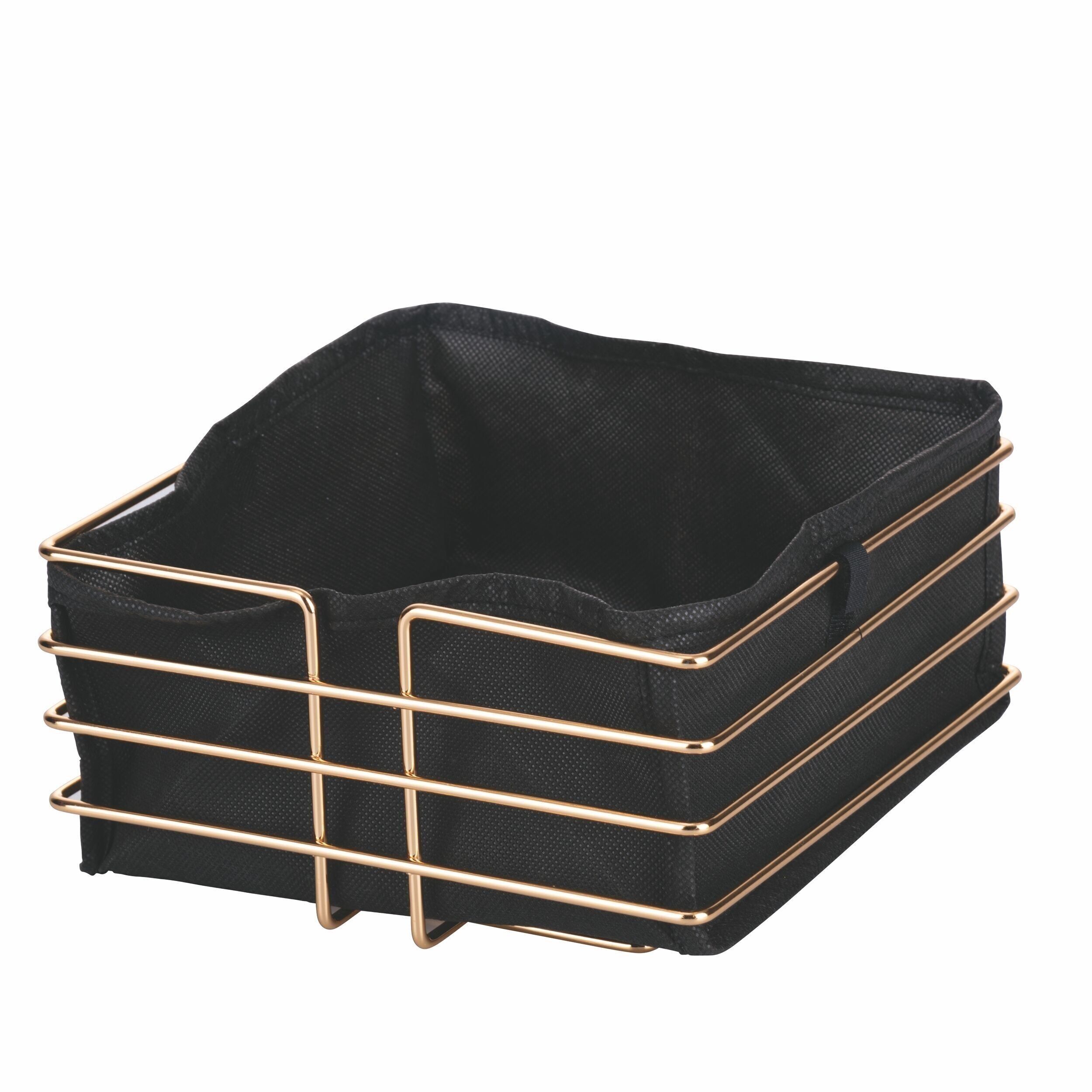 Quadratischer Serviettenhalter aus Metall, Golden Kitchen