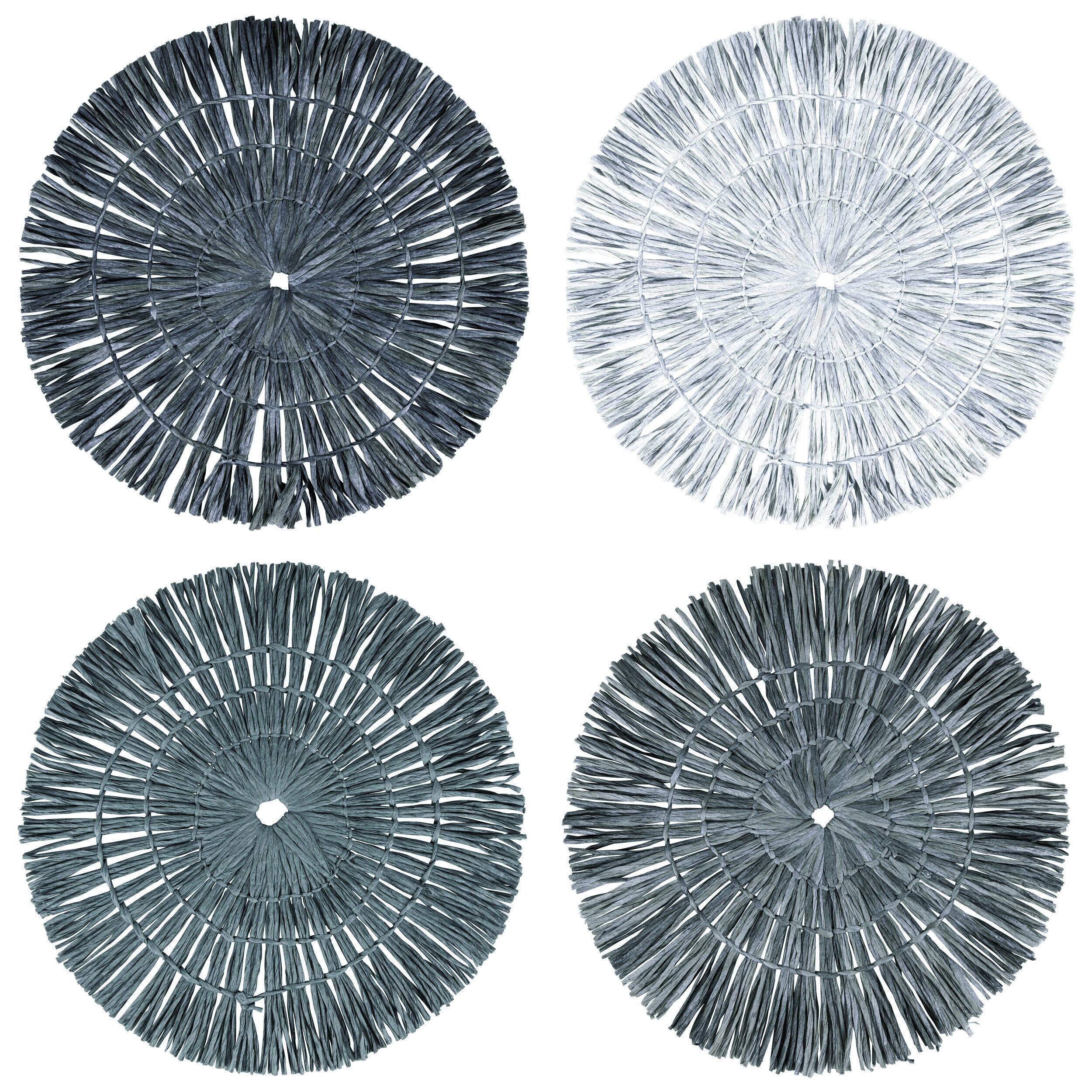 Round placemat Ø 38 cm in woven paper, Stones Nature