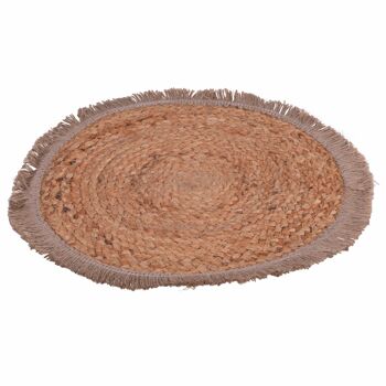 Set de table rond Ø 38 cm en jute tressé, Naturel 2