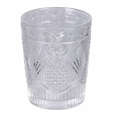 Set of 6 water glasses 250 ml in glass, Piña Colada
