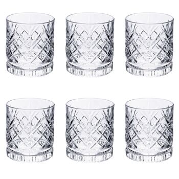 Set de 6 verres à eau 400 ml en verre, Classic Flowers 1