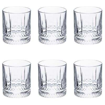 Lot de 6 verres à eau 400 ml en verre, Classic Vertical