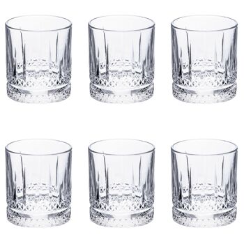 Lot de 6 verres à eau 400 ml en verre, Classic Vertical 1