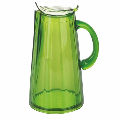 Carafe verte 1,7 l, poignée confortable avec bouchon motif feuille