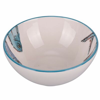 Ceramic bowl Ø 15 cm, ink drawing style, Paranza