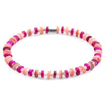 Bracciale SKINNY in argento rosa Alice e conchiglia d'acqua dolce