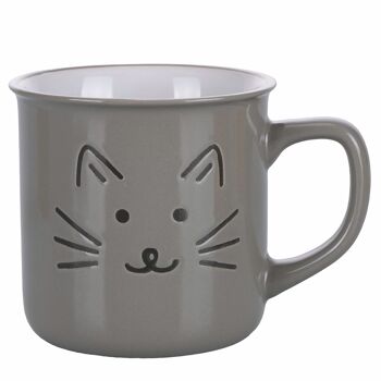 Mug en grès 320 ml, Love cat colours 4